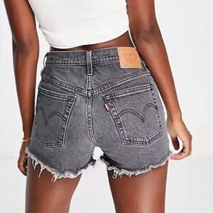 Levi’s 501 Faded Black Size 25 Button Fly Denim Shorts